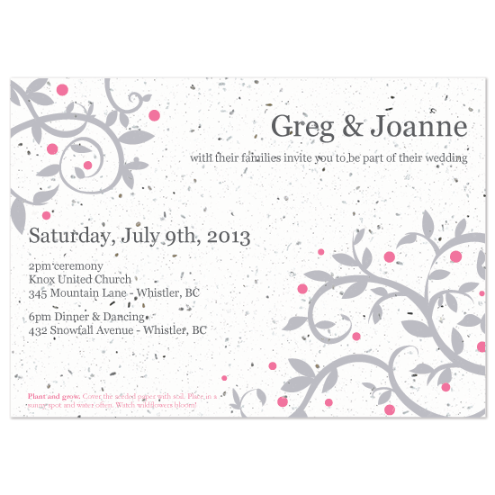 Free printable designs for Do It Yourself Seed Wedding Invitation Kit Blog