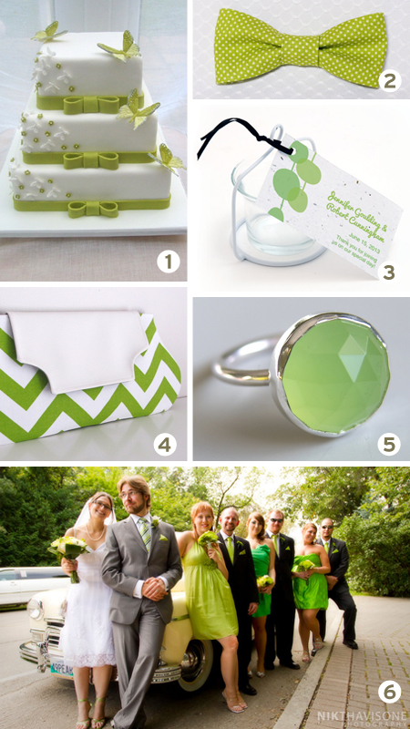 Take a look at this lime green wedding inspiration board we've put together