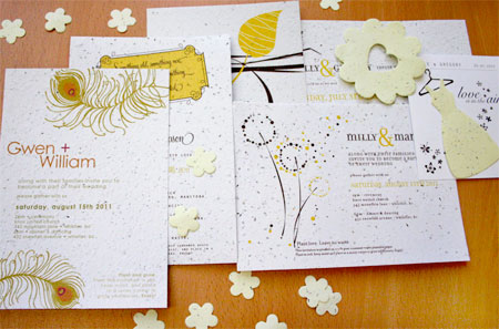 Many of our seed invitations such as our Breathe Plantable Invitation have 