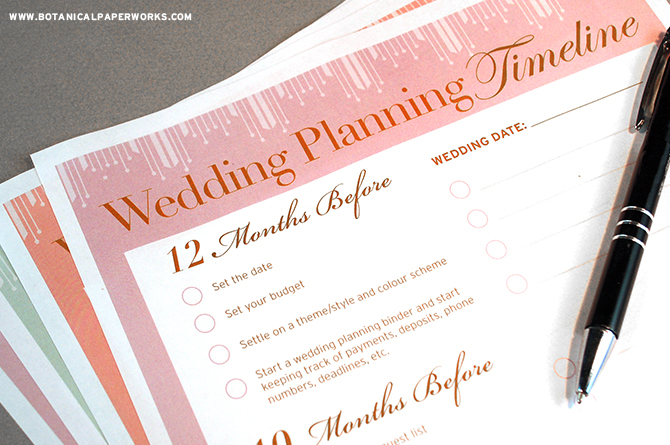 {free printables} Wedding Planning Binder | Blog | Botanical PaperWorks