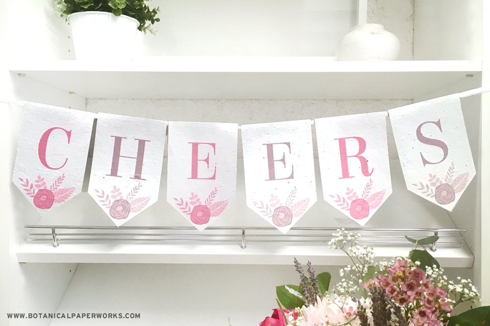Free Printable Floral Letter Banners Made With Seed Paper For Eco